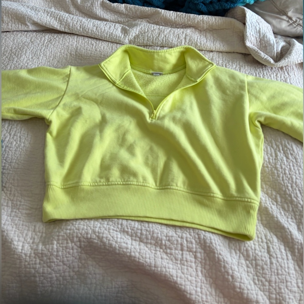 A New Day Bright Yellow /green Sweatshirt